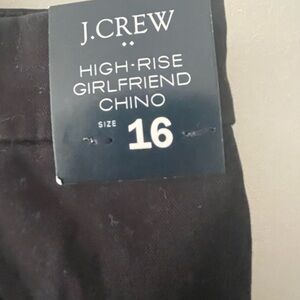 J. Crew Factory Black High-Rise Chino Pants